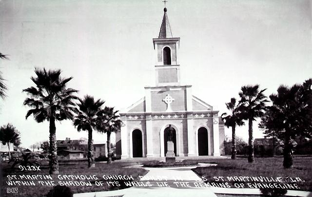 11b St.Martin Catholic Church, St.Martinville LA (ppc 1940s)